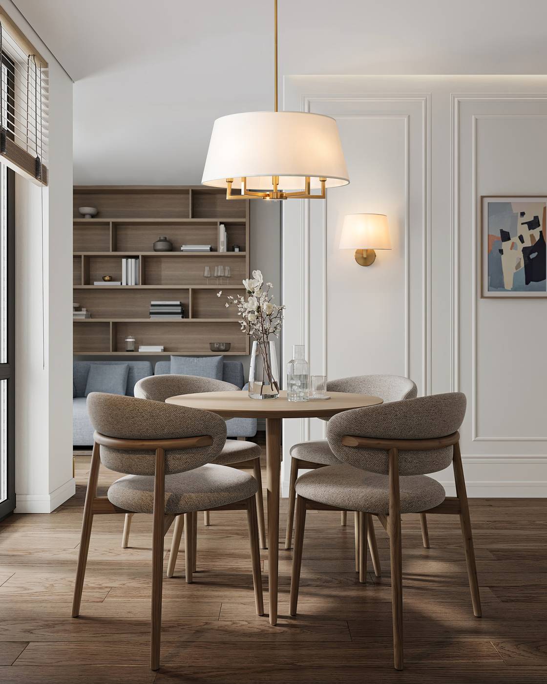 FR2042CL-03BS Люстра на штанге Freya Graceful FR2042CL-03BS