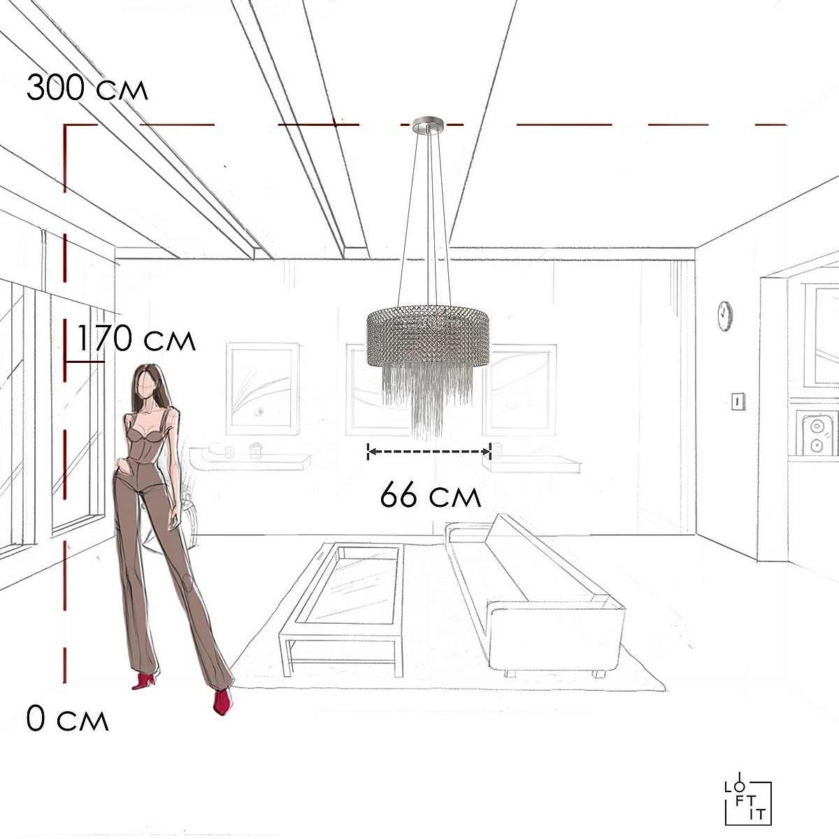 Подвесная люстра Loft It Opera 10406/660