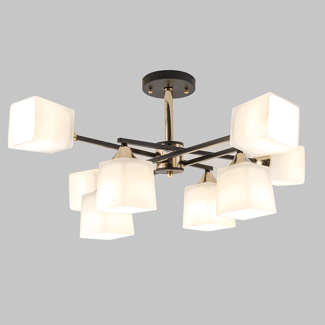 MD.4080-8-S-BK+FGD Потолочная люстра IMEX MD.4080-8-S-BK+FGD