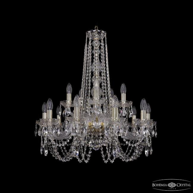 1402/10+5/240/h-75 G Подвесная хрустальная люстра 1402 Bohemia 1402/10+5/240/h-75 G