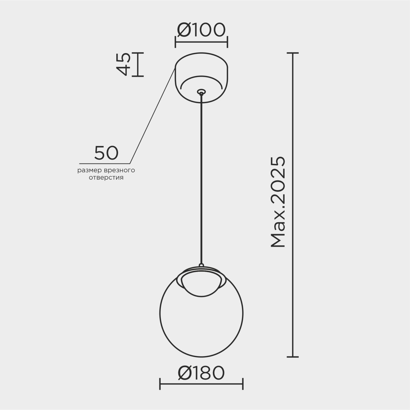 ML.2338.180 BK-GD Подвесной светильник ML Modelux ML.2338.180 BK-GD