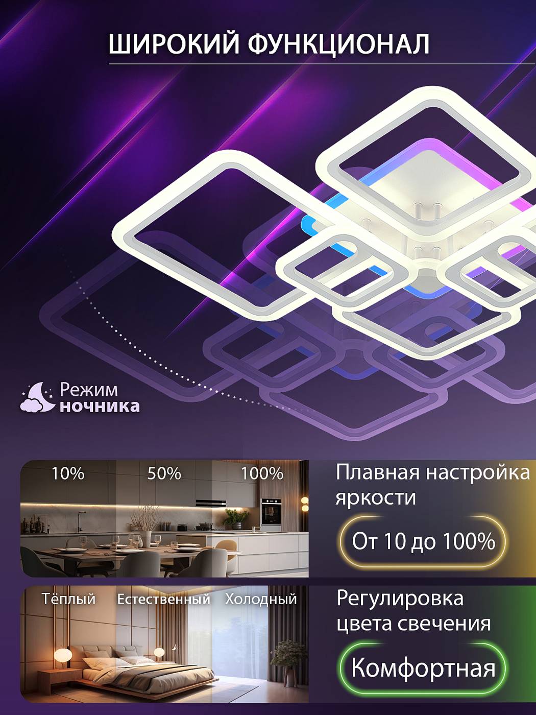 LED LAMPS 81441 Потолочная люстра Natali Kovaltseva Spektr LED LAMPS 81441