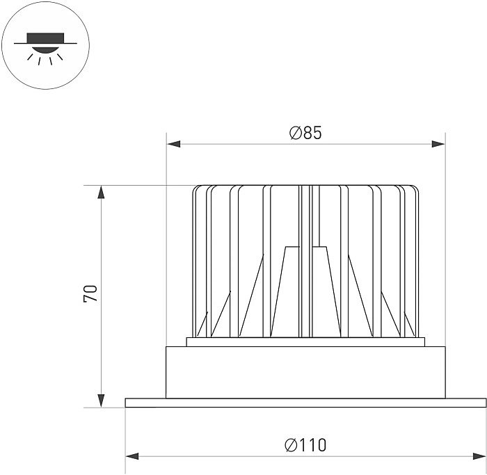 Встраиваемый светильник Arlight Atlas 037056(1)