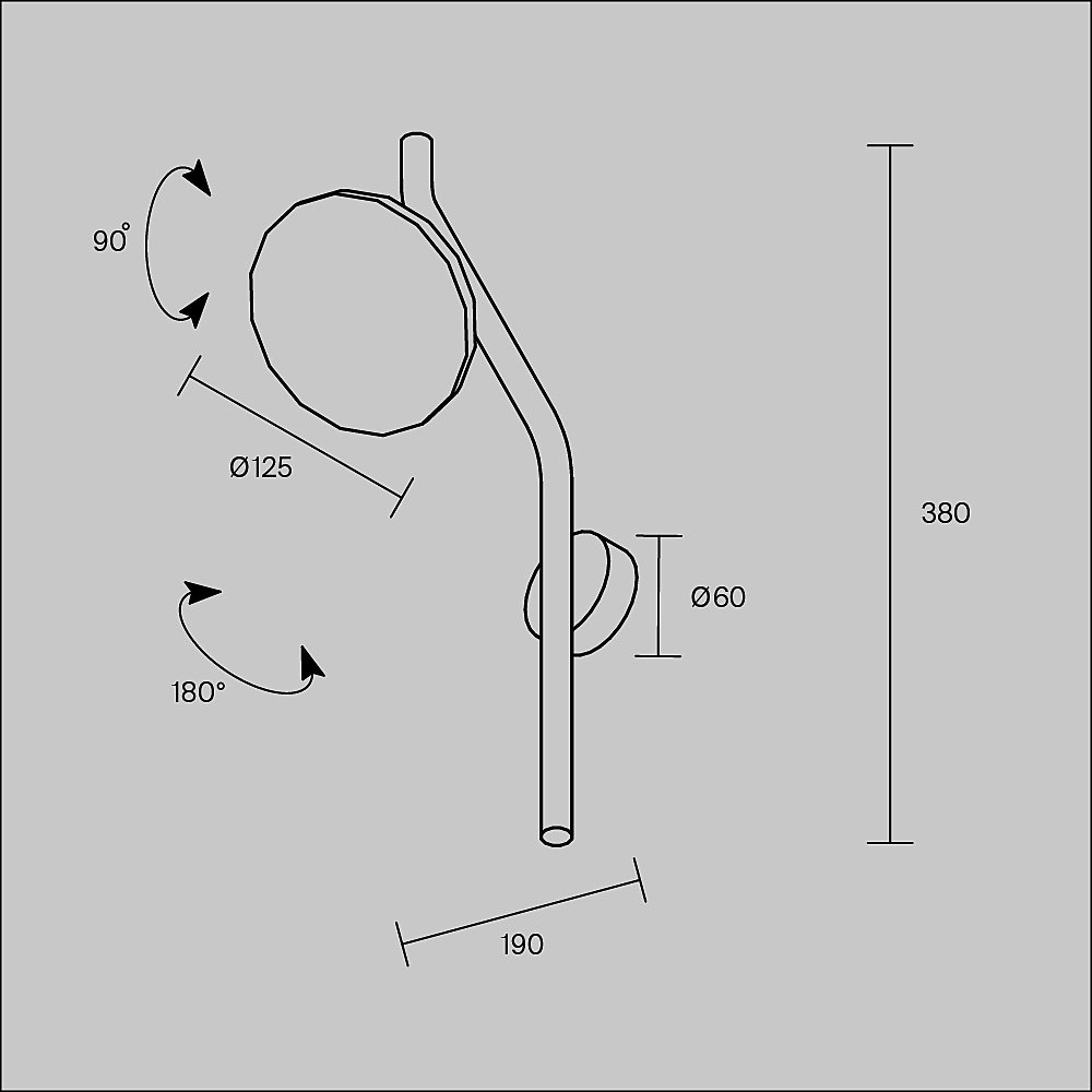 MOD451WL-L8B3K Настенный светильник Maytoni Vita MOD451WL-L8B3K