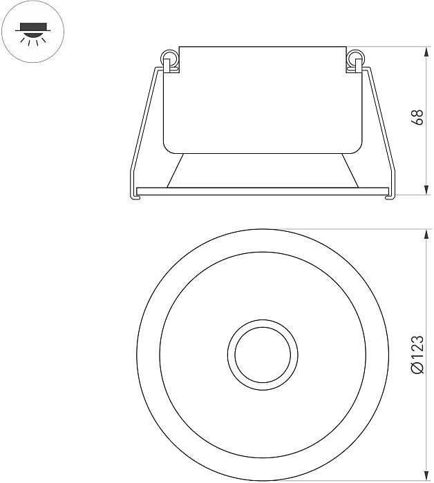 Встраиваемый светильник Arlight Harbor 048266
