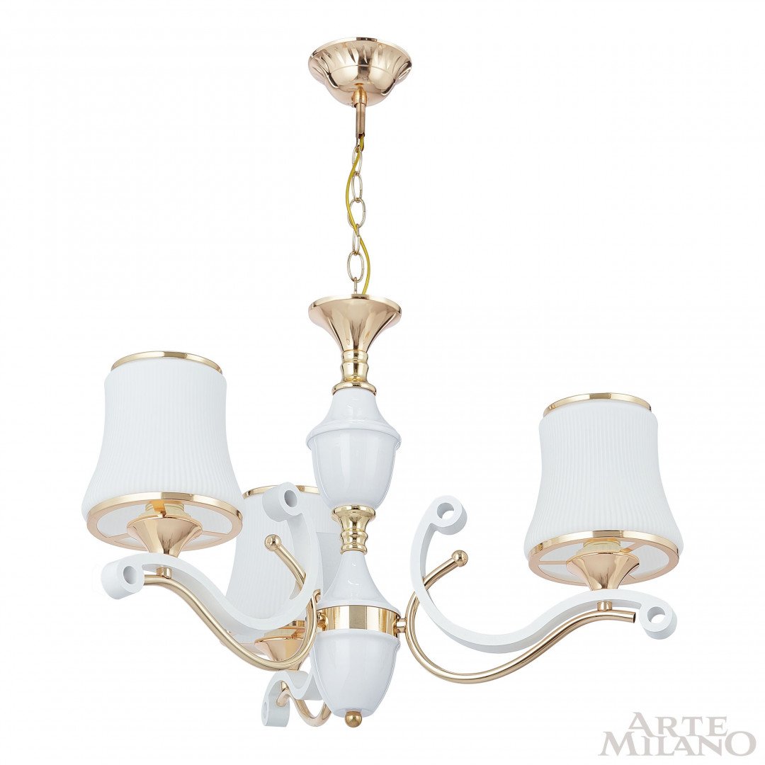 Подвесная люстра Arte Milano Florentia-3987 303987/3 Wh/Gd