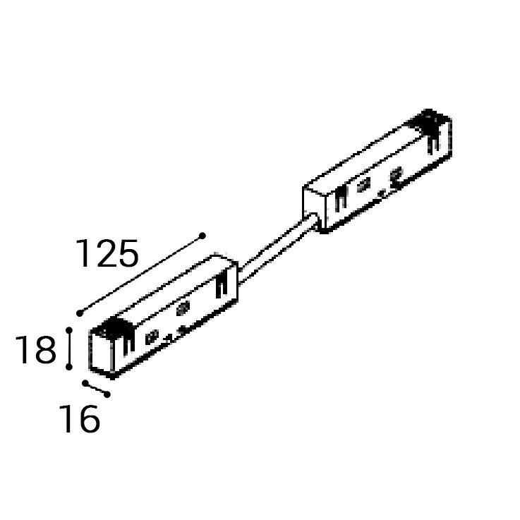 IT012-5041 black Соединитель угловой для шинопровода системы ATOM Italline IT012-5041 black