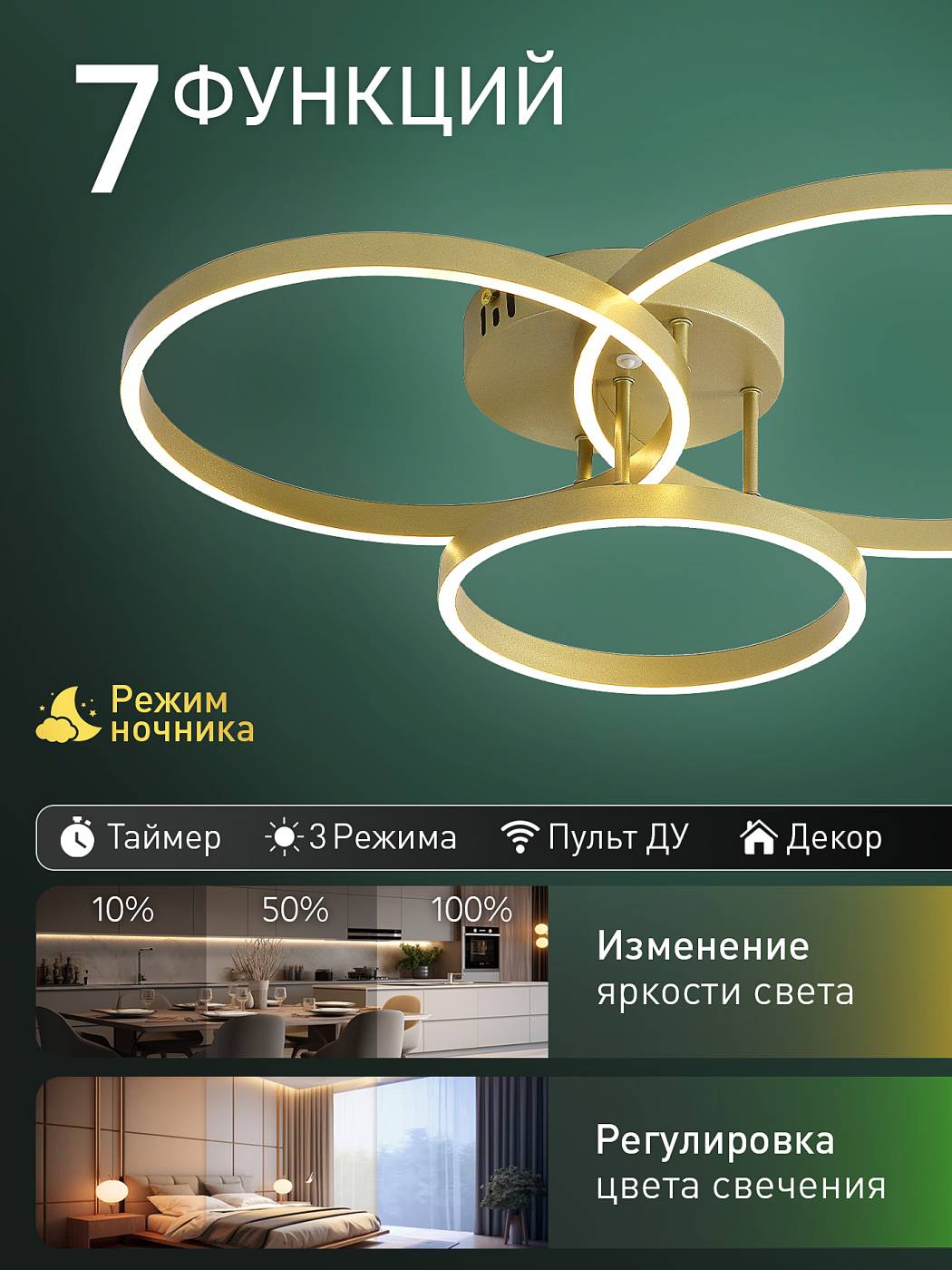 Потолочная люстра Natali Kovaltseva Modern Ii LED LAMPS 81480