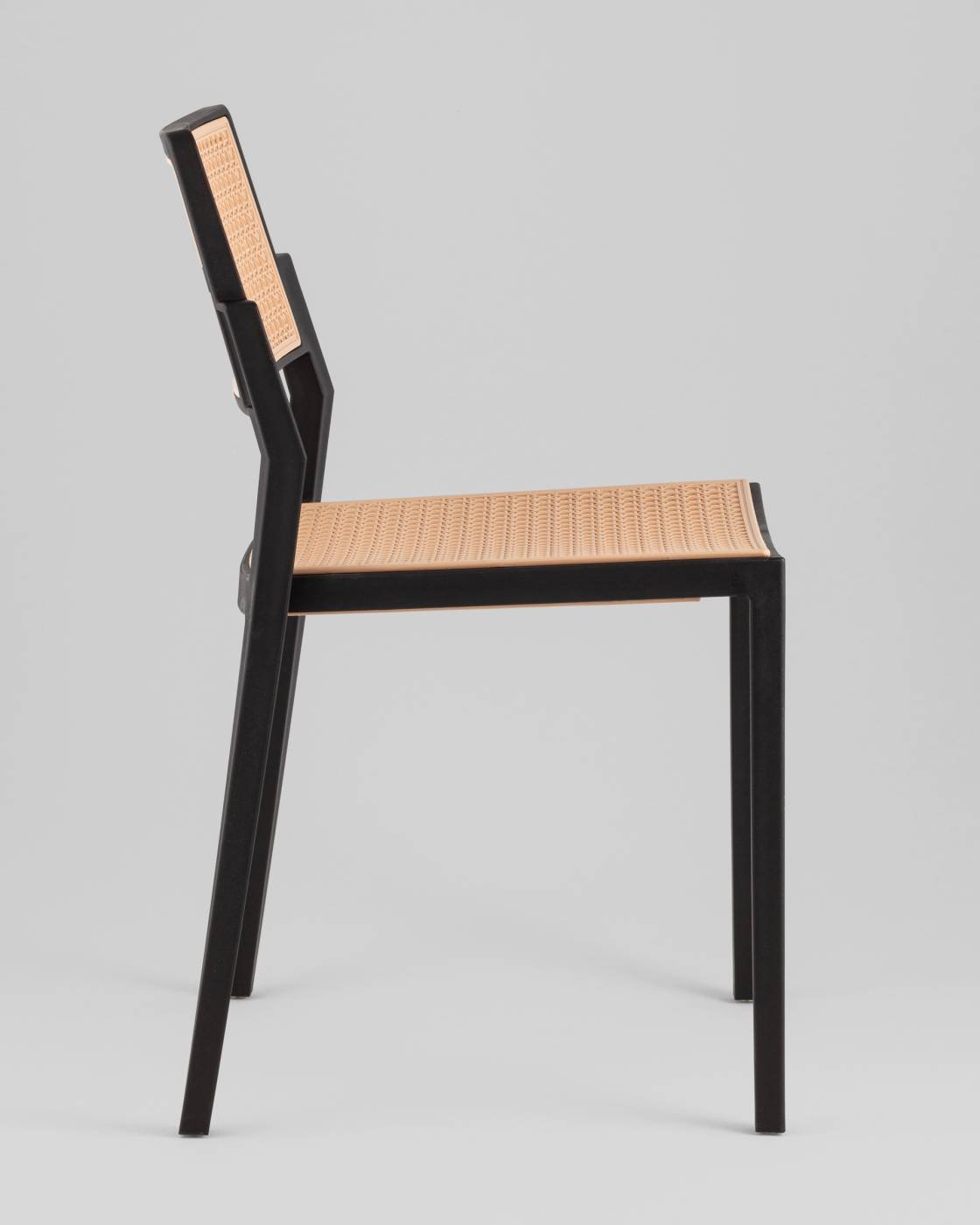 8059 black/beige Стул пластиковый Stool Group Milto 8059 black/beige