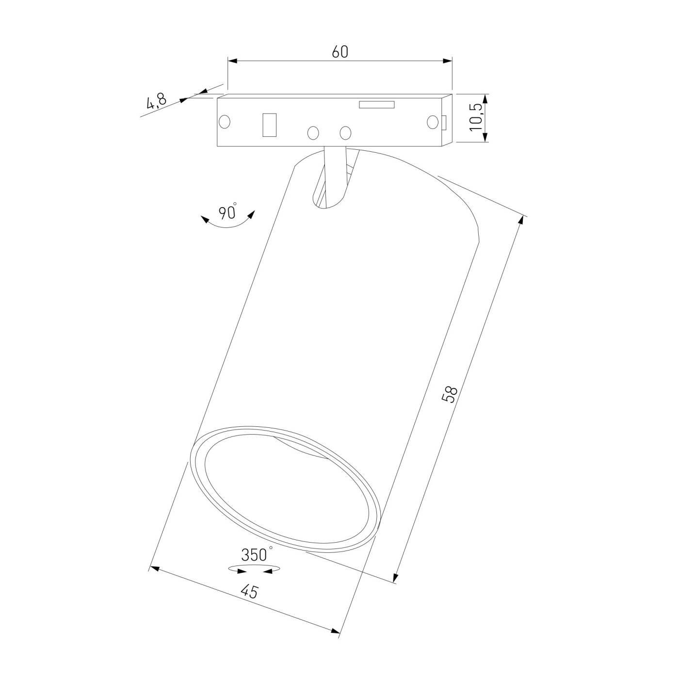Трековый светильник Elektrostandard Mini Magnetic Mini Magnetic Трековый светильник 9W 3000K (латунь/черный) 85204/01