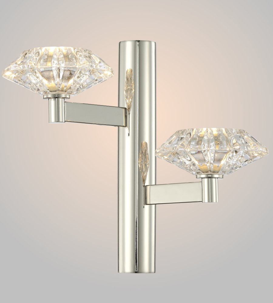 REBECA AP2 NICKEL Настенное бра Crystal Lux Rebeca REBECA AP2 NICKEL