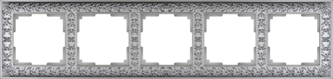 WL07-Frame-05/ Рамка на 5 постов (матовый хром) Werkel WL07-Frame-05/ Рамка на 5 постов (матовый хром)