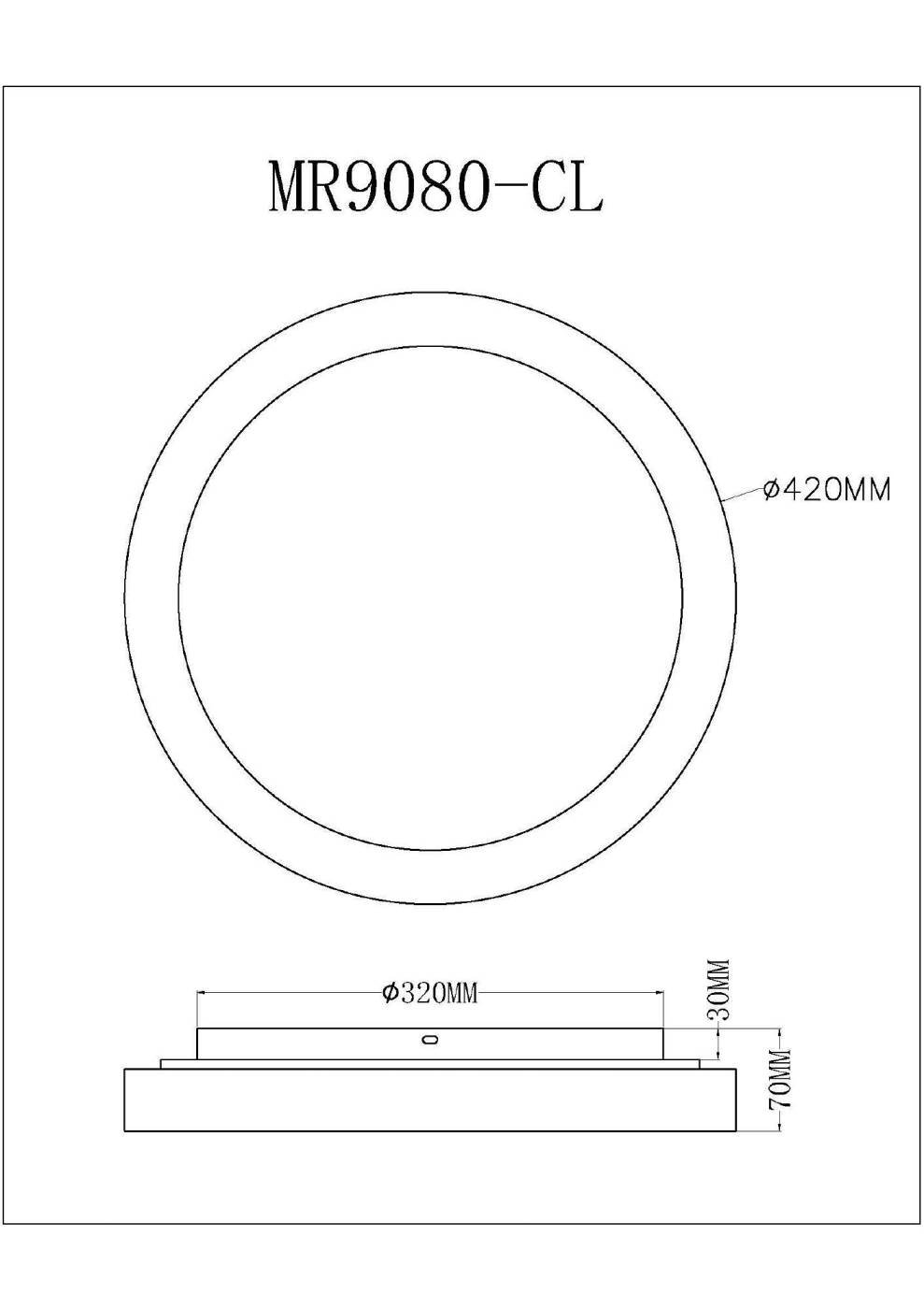 Светильник потолочный MyFar Neso MR9080-CL
