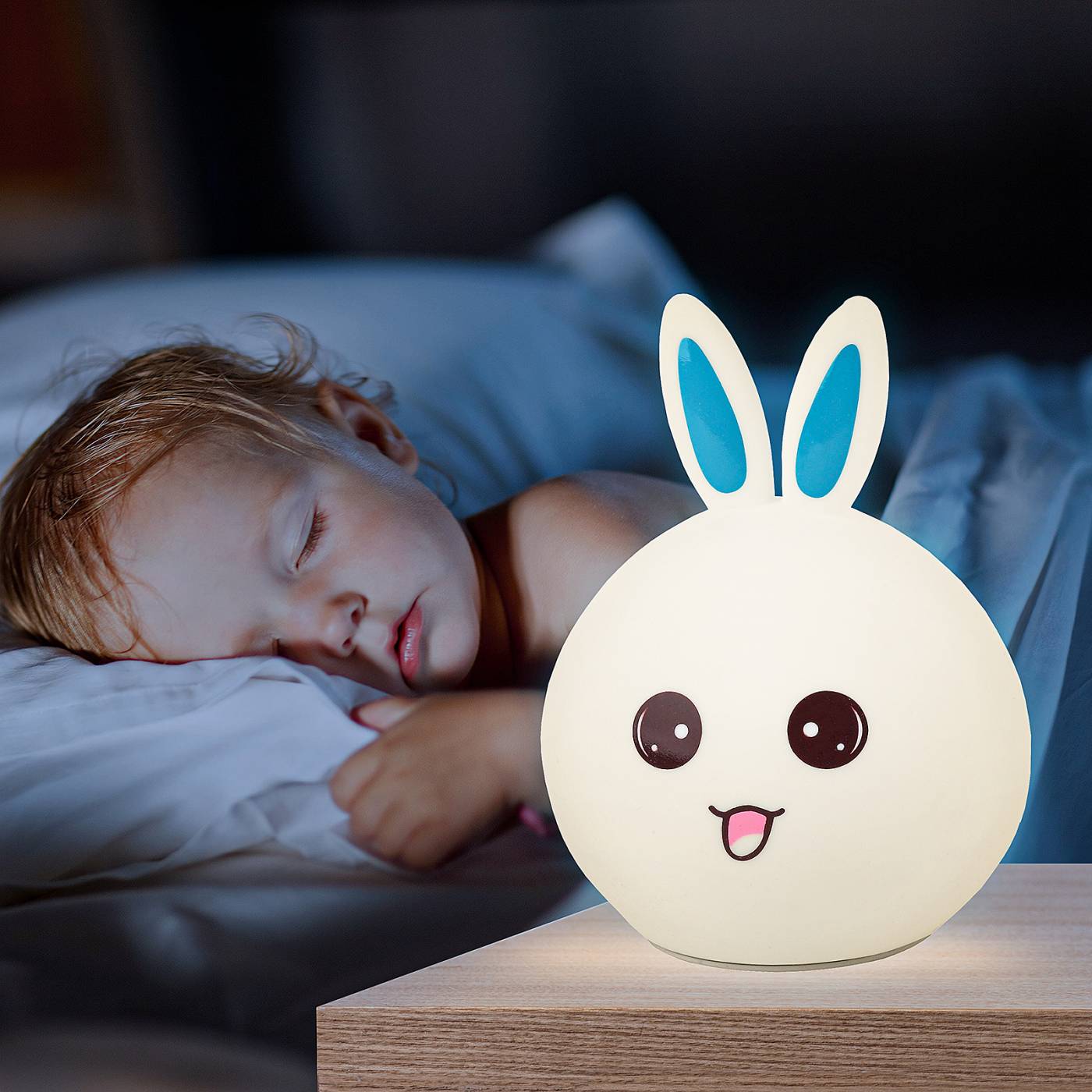 Детский ночник ЭРА NLED-416-2W-BU