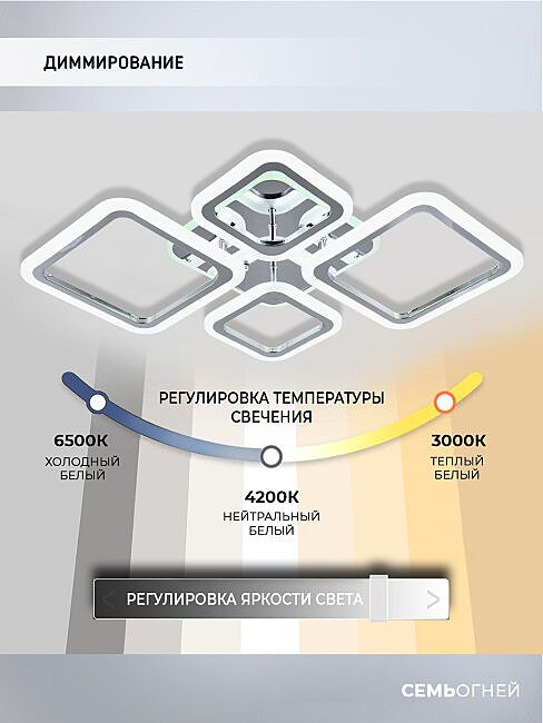 Потолочная люстра Seven Fires Makena SF5009/5C-CR-RGB