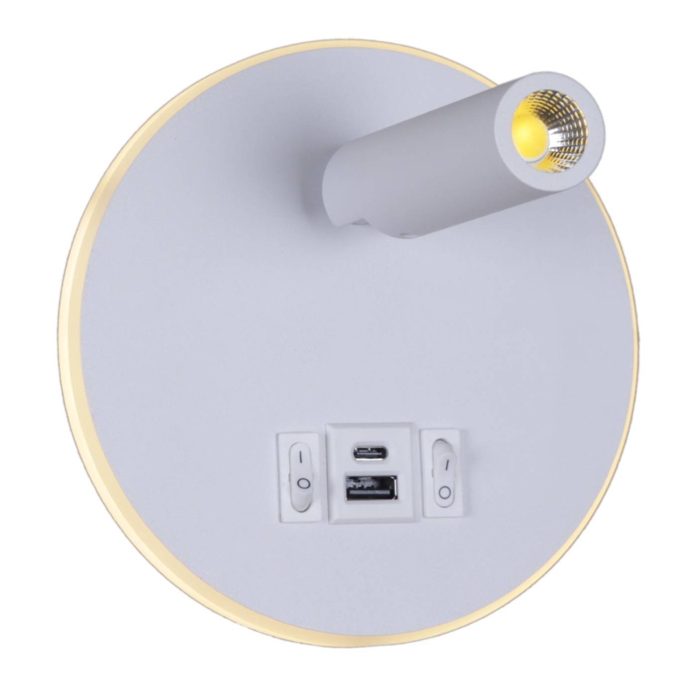 Настенный светильник Reluce 86203-9.2-001KT LED12W+USB WT