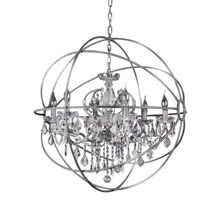 5014-D6 chrome Подвесная люстра Delight Collection Foucault'S Orb 5014-D6 chrome