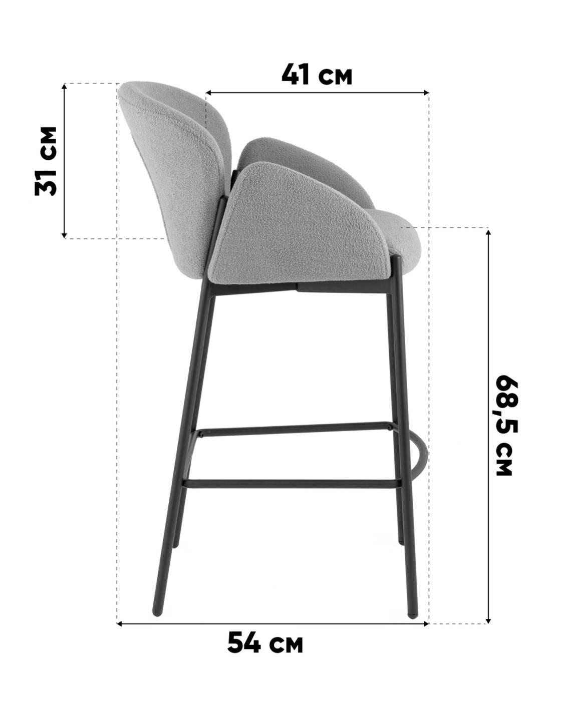 Полубарный стул Stool Group BC-87 3018-3 black legs DUAL