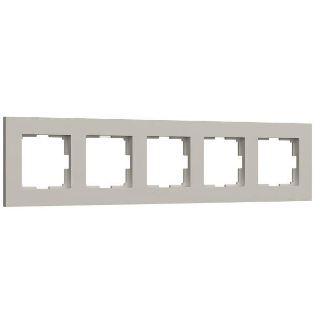 W0052917/ Рамка на 5 постов Slab (дымчатый софт) Рамка Werkel W0052917/ Рамка на 5 постов Slab (дымчатый софт)