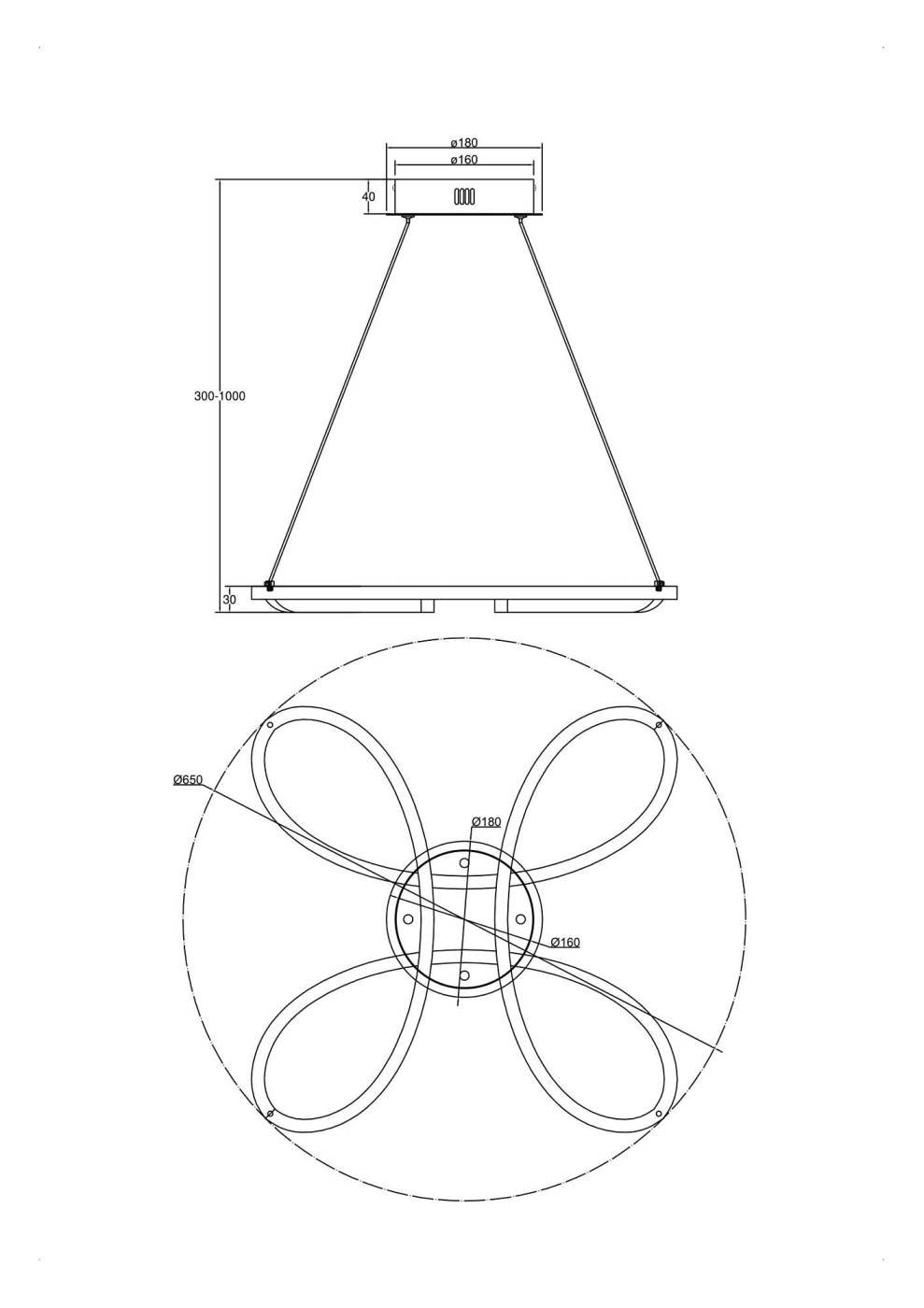 FR6047PL-L70W Подвесная люстра Freya Jumbo FR6047PL-L70W
