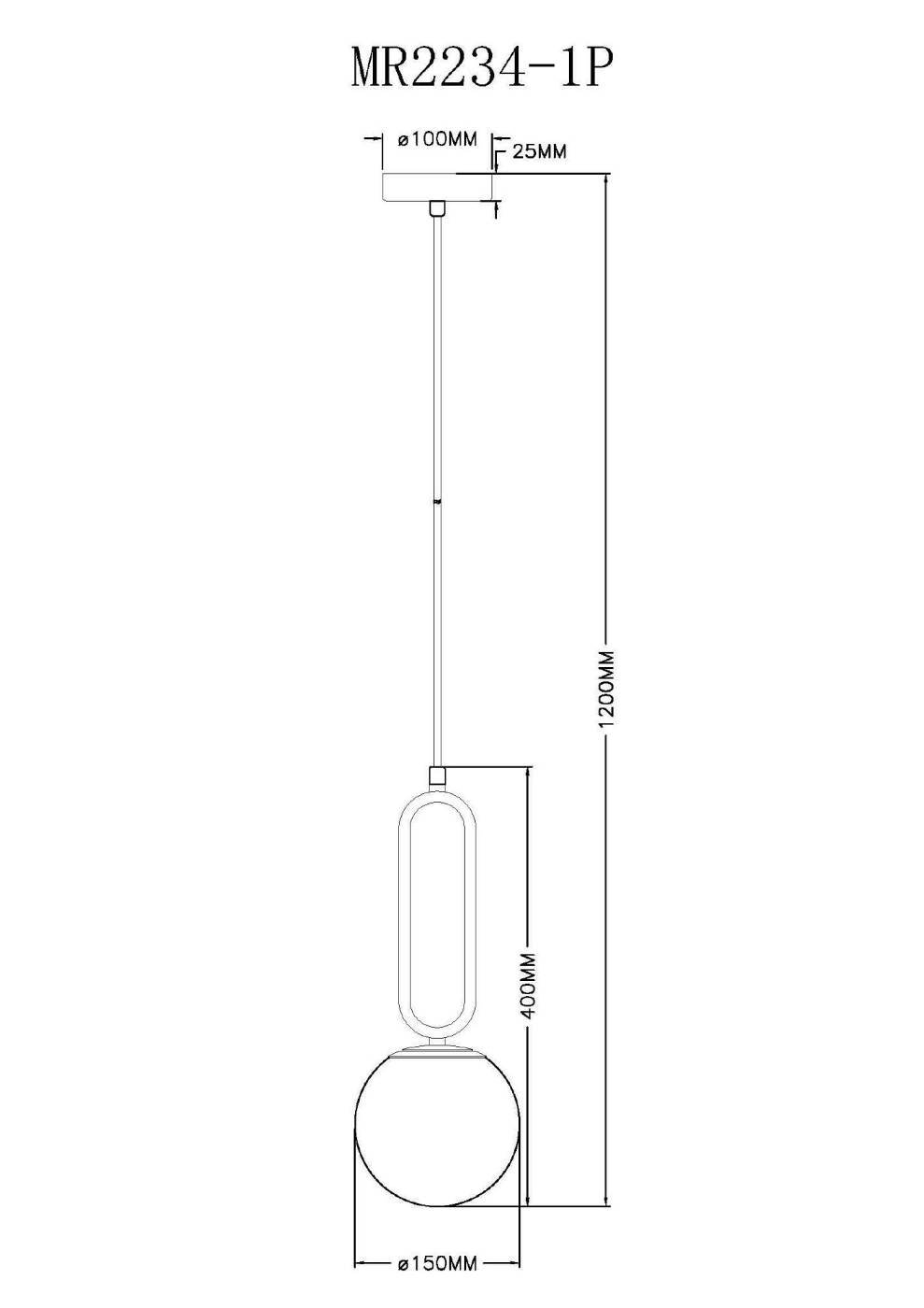 Светильник подвесной MyFar Pierre MR2234-1P