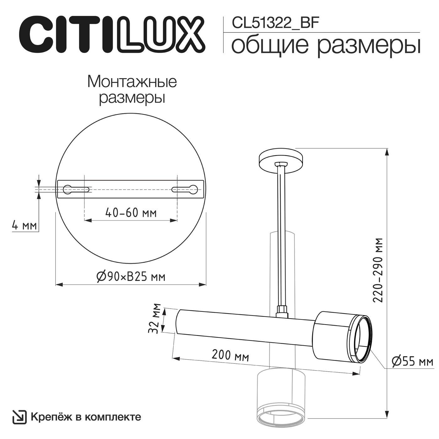 CL51322_BF Потолочный спот на штанге VEKTOR Citilux CL51322_BF