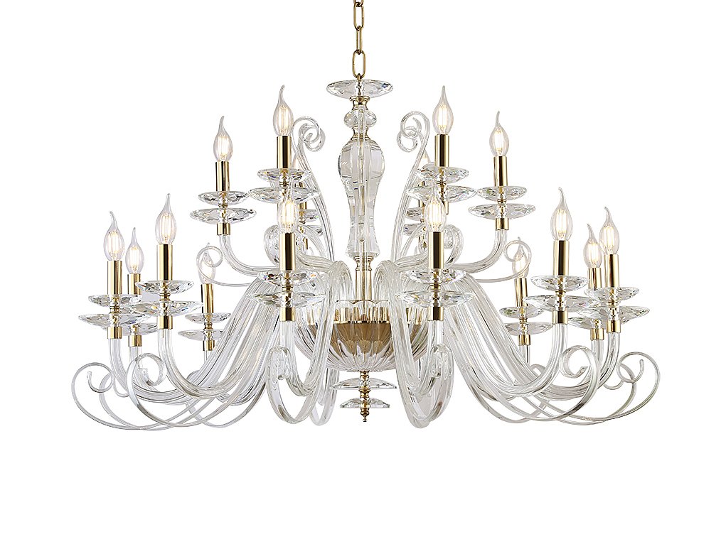 8576+12/C gold polished Подвесная люстра Newport Annabelle 8576+12/C gold polished