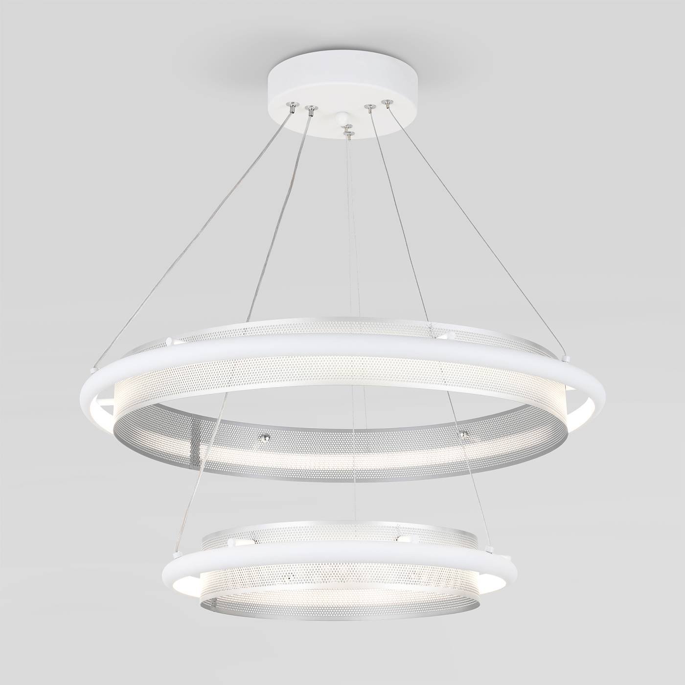 90241/2 белый/ серебро Smart Подвесная люстра Eurosvet Imperio 90241/2 белый/ серебро Smart