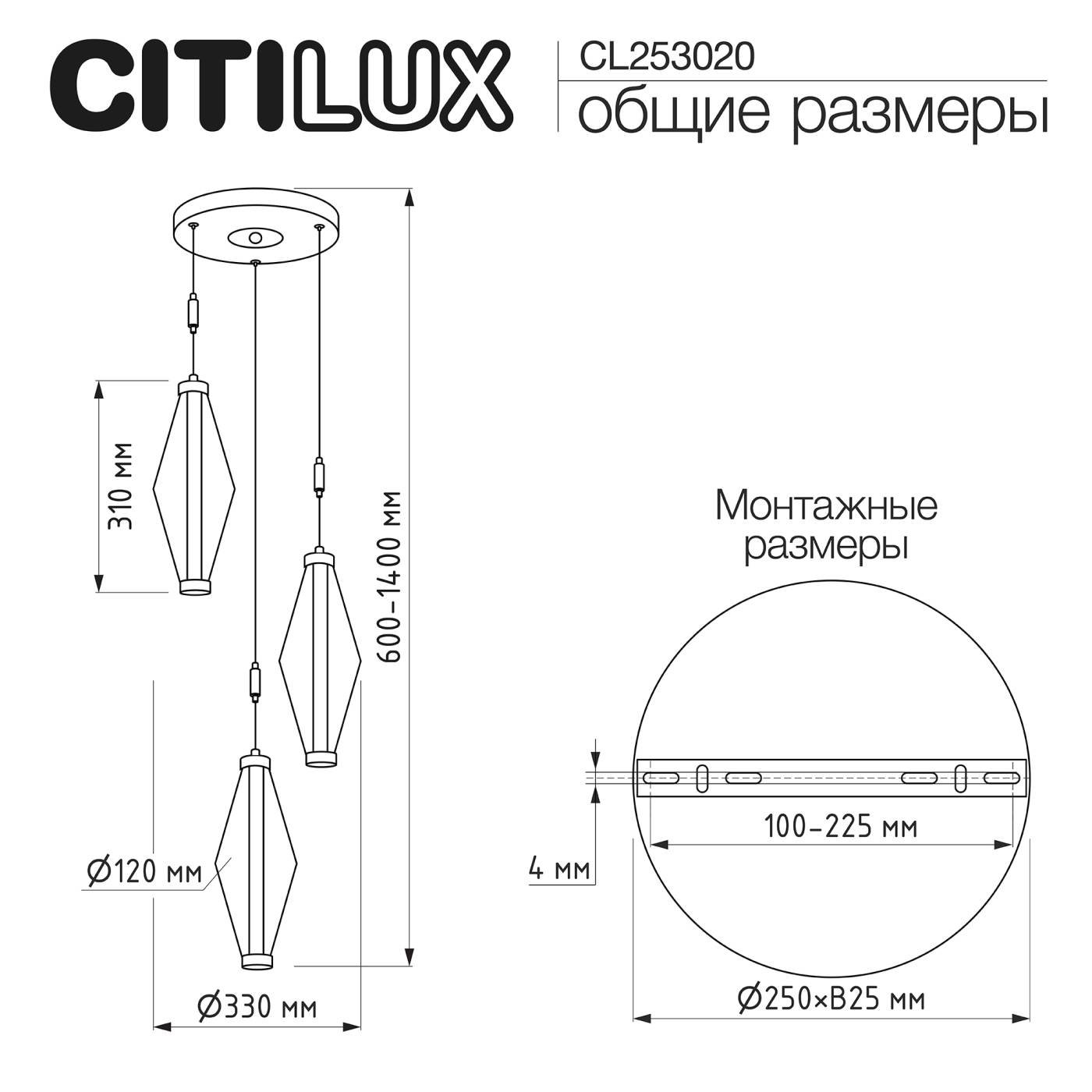 CL253020 Подвесной светильник TANNA Citilux CL253020