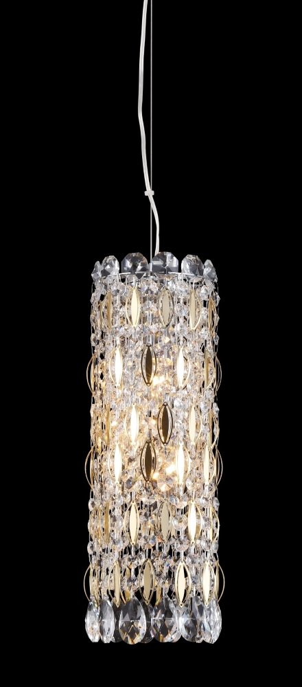 LIRICA SP3 CHROME/GOLD-TRANSPARENT Светильник подвесной Crystal Lux Lirica LIRICA SP3 CHROME/GOLD-TRANSPARENT