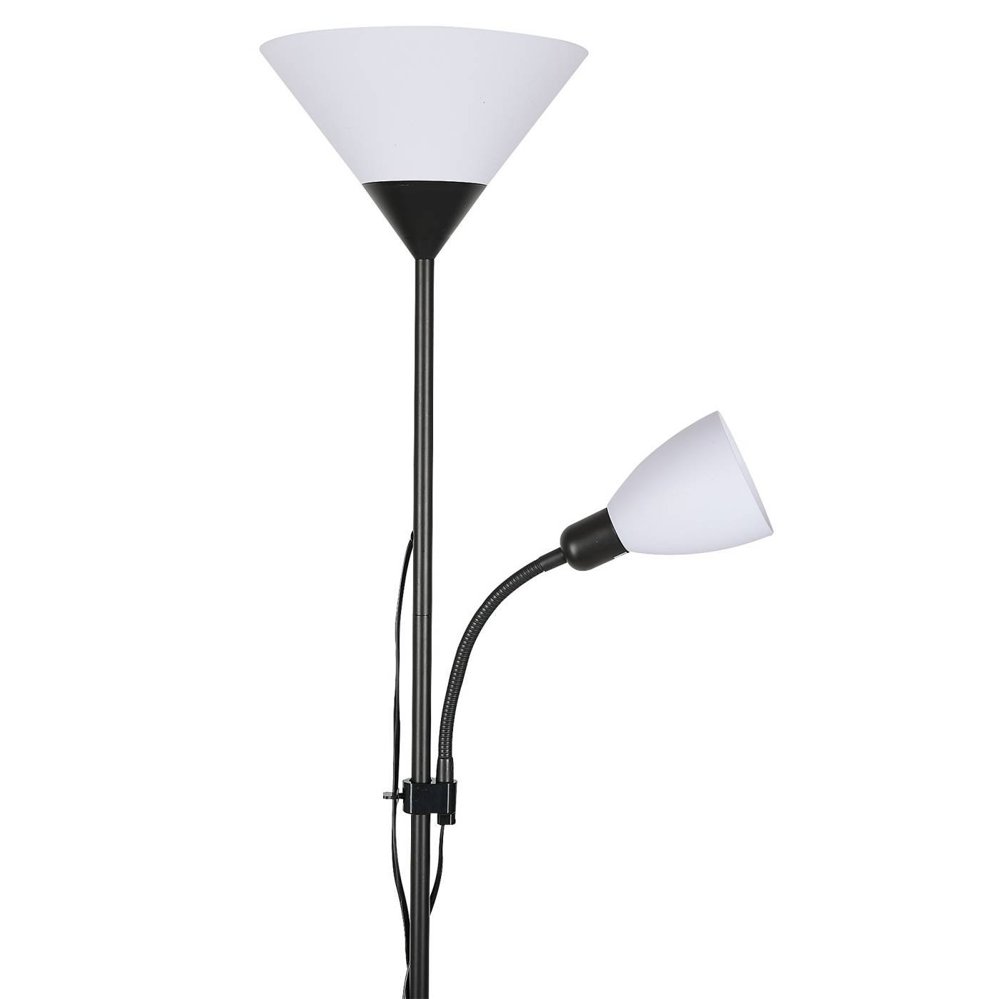 Торшер Uniel UML-T520 E27+E14 BLACK/WHITE