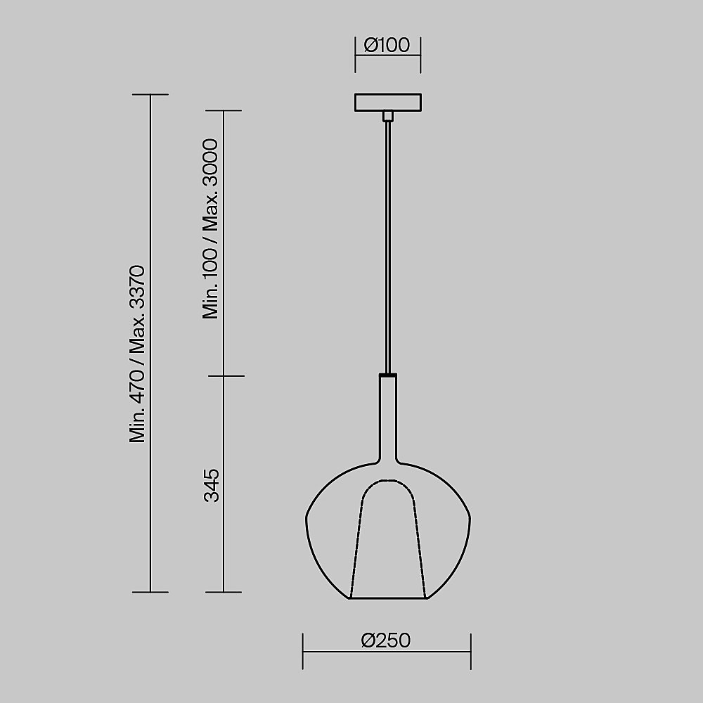 Светильник подвесной Maytoni Duality MOD271PL-01W3