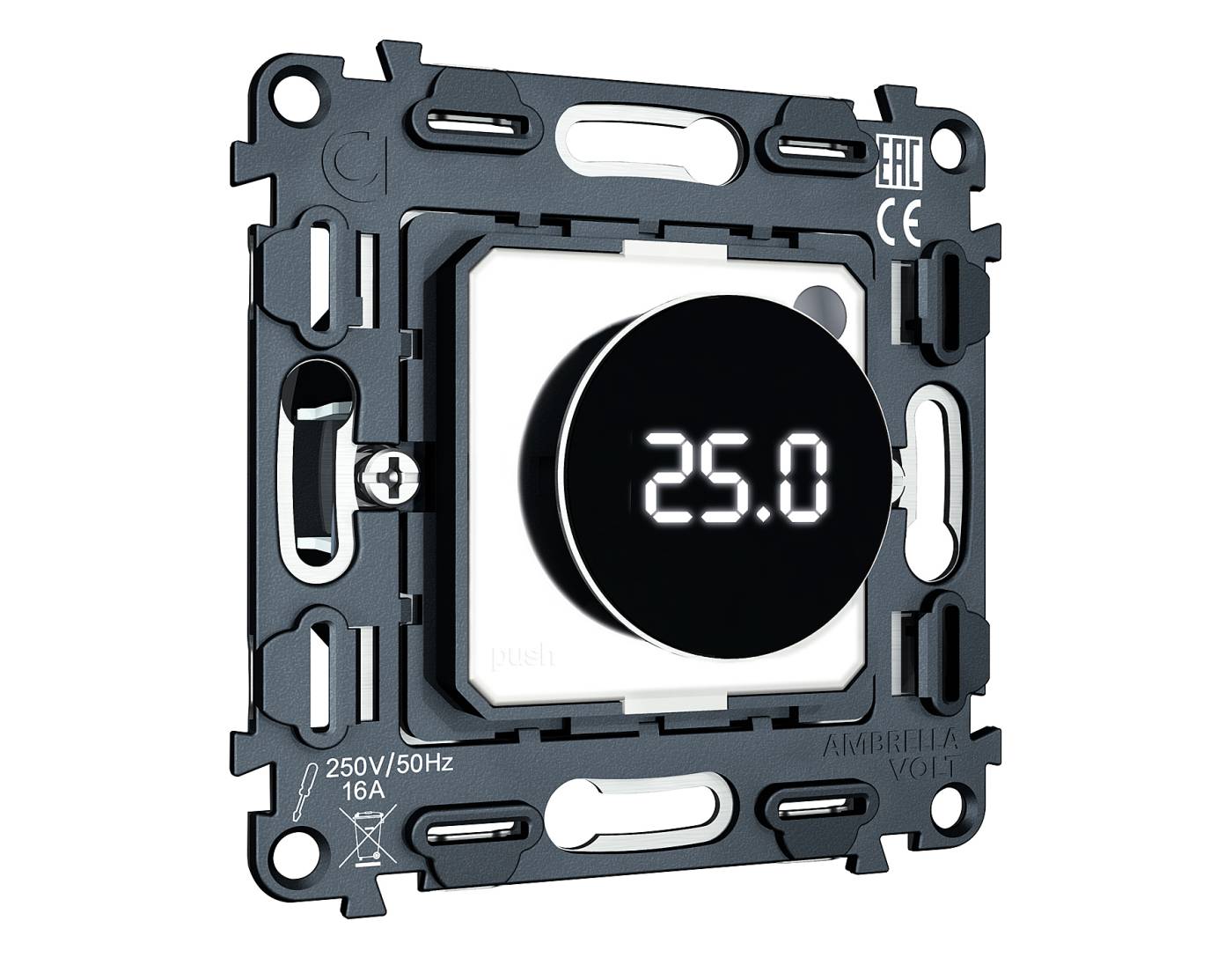 VM1385 Механизм терморегулятора с цифровым дисплеем с датчиком для теплого пола Ambrella Volt QUANT VM1385