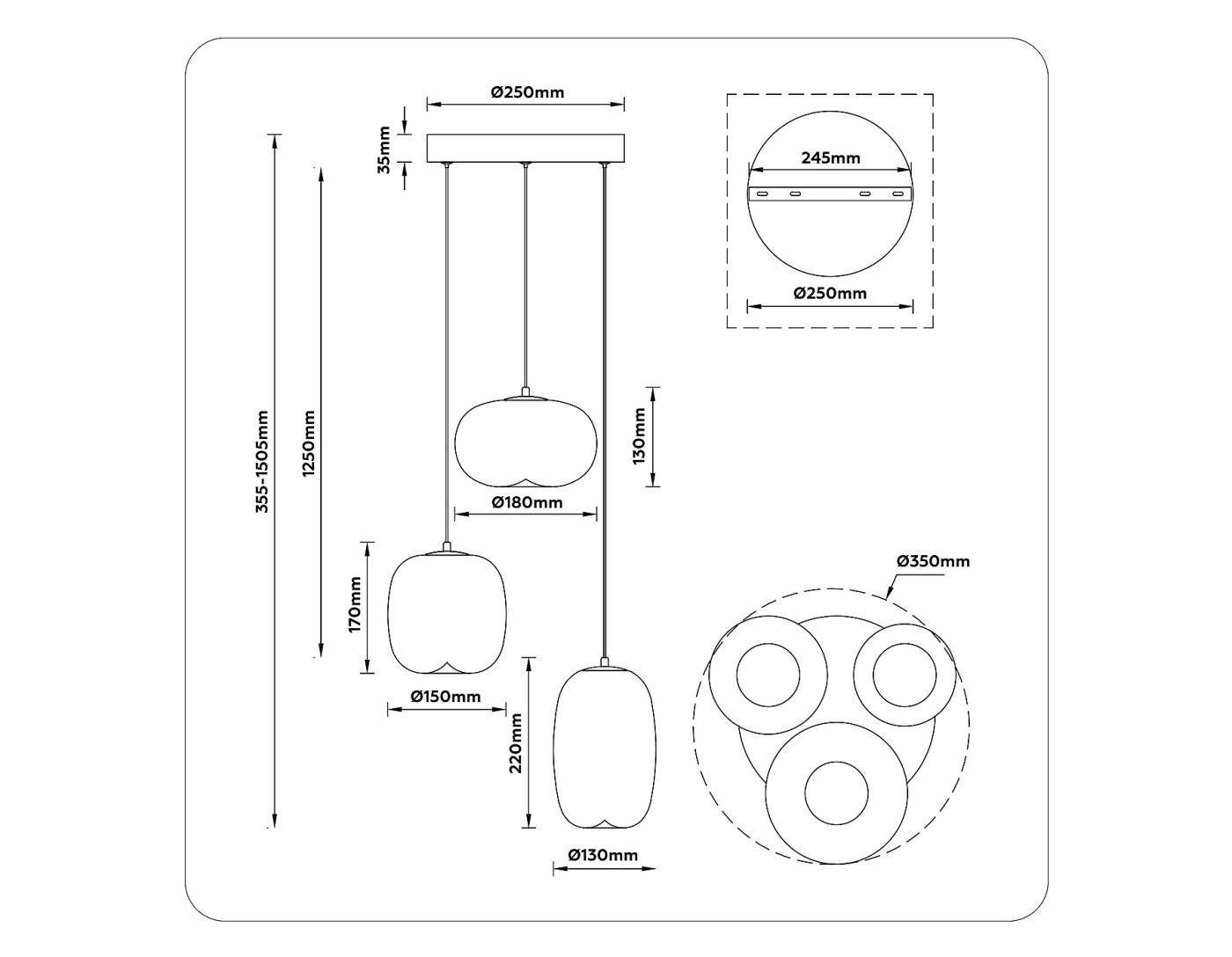 Светильник подвесной Ambrella Modern LH11099