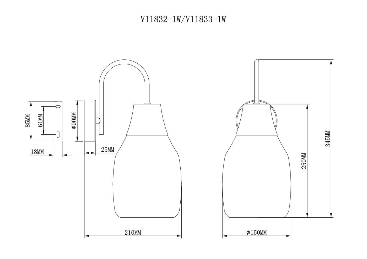 Настенное бра Moderli Adalina V11832-1W