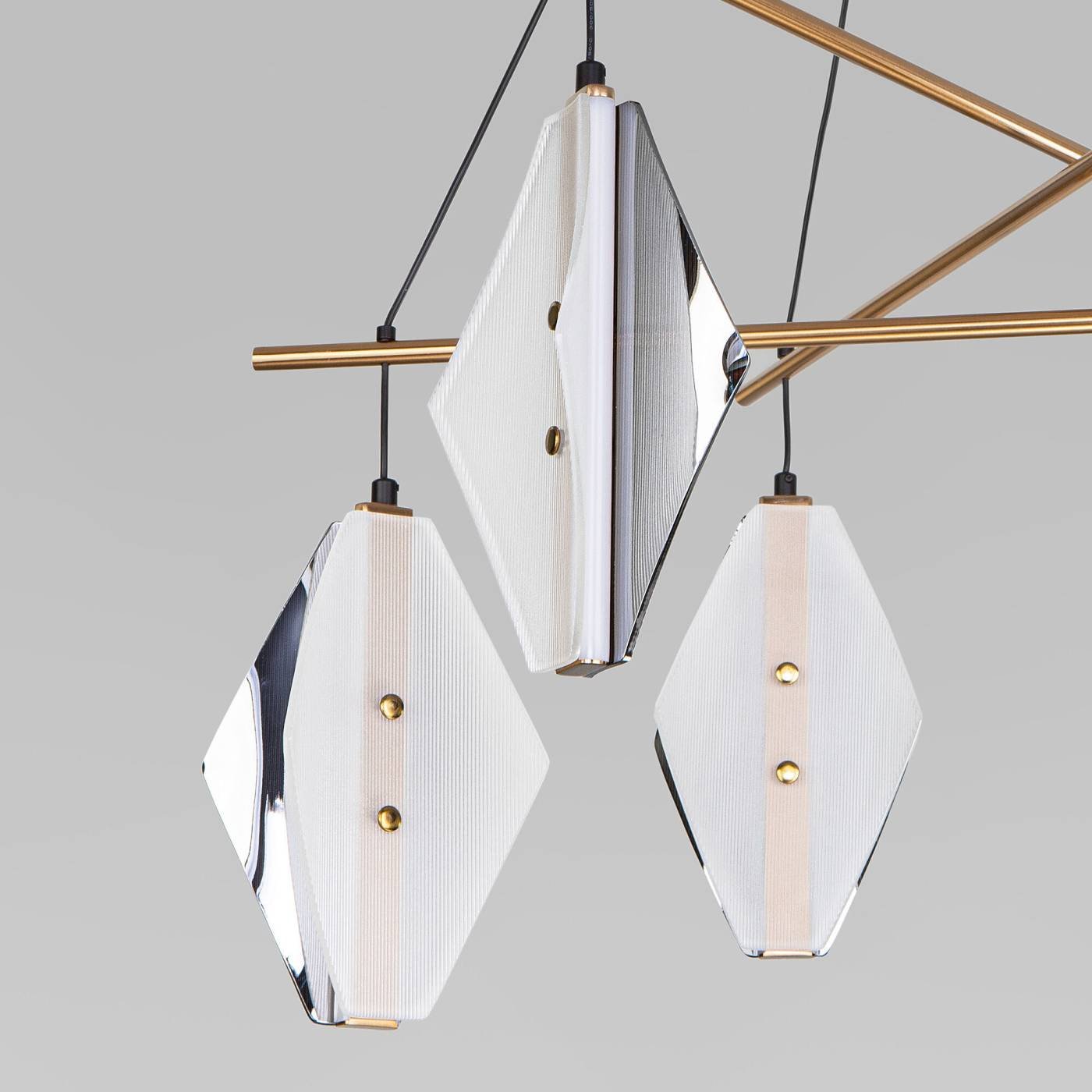 Подвесная люстра Eurosvet Glare 301054 LED латунь