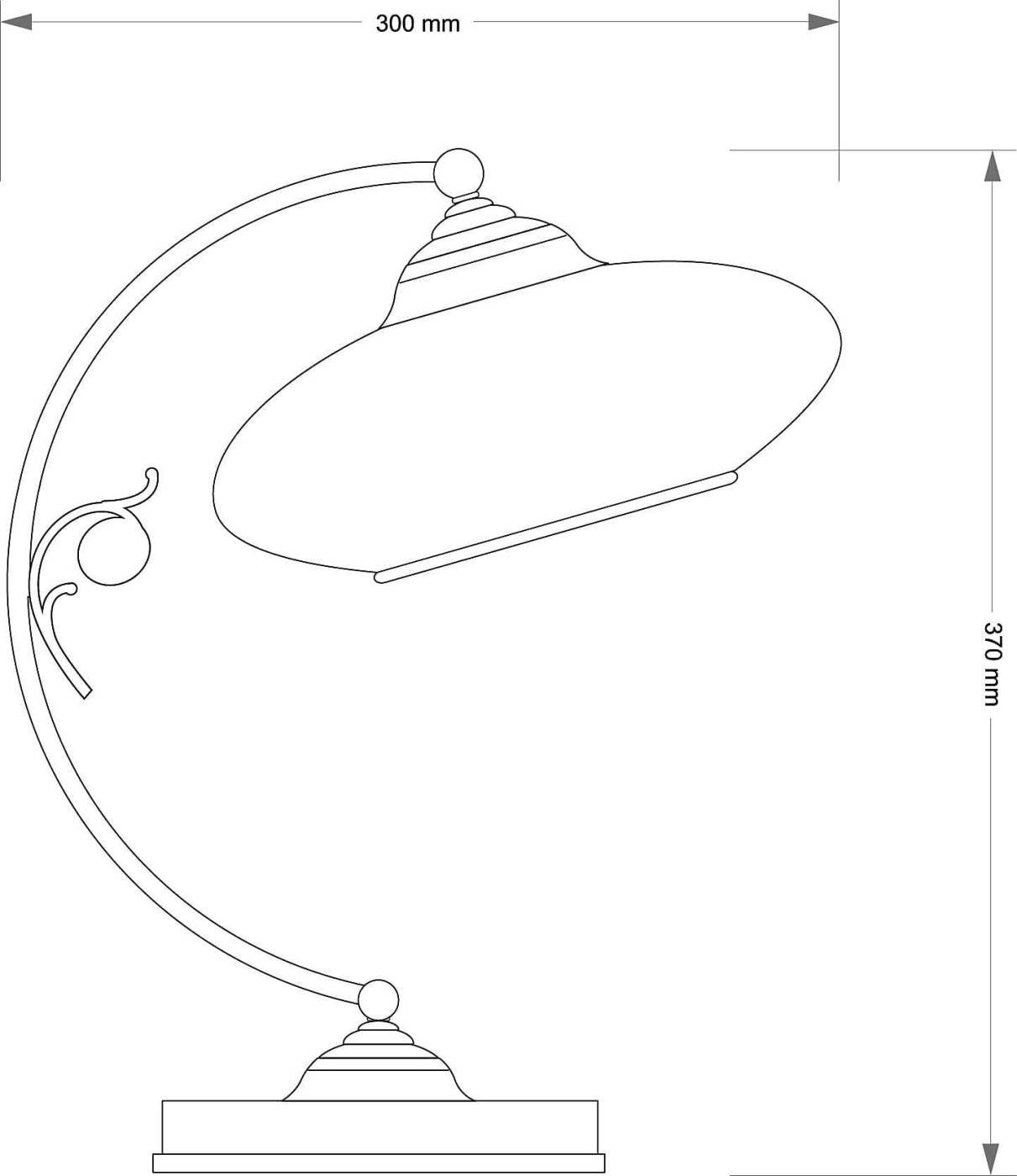 Настольная лампа Kutek Casamia (плафон) CAS-LG-1(P)