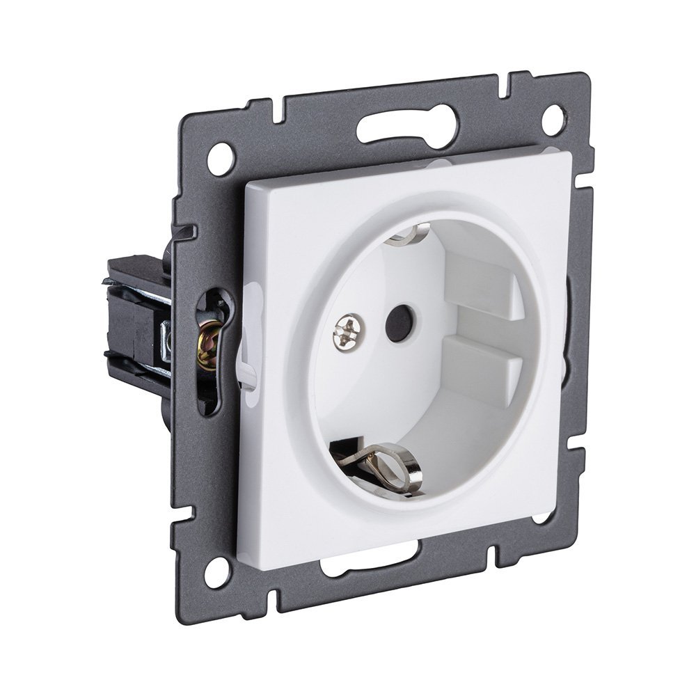 REA-002WH Розетка штепсельная SCHUKO 16A/250 В, белый Kollinger REA-002WH для Aspekt, Eleganz, Reflex