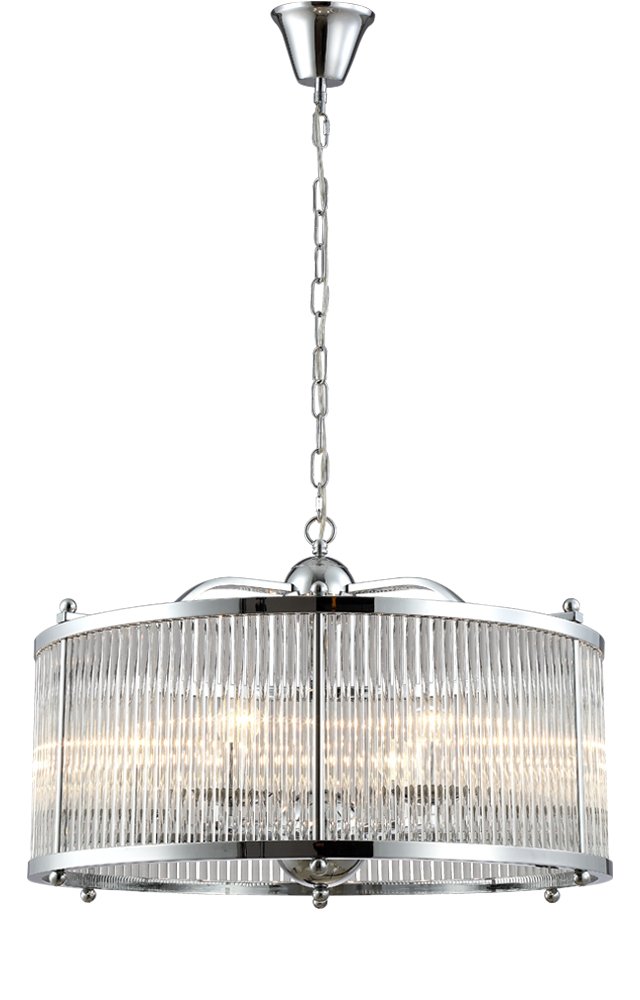 Подвесная люстра Crystal Lux Tadeo TADEO SP6 D600 CHROME/TRANSPARENTE