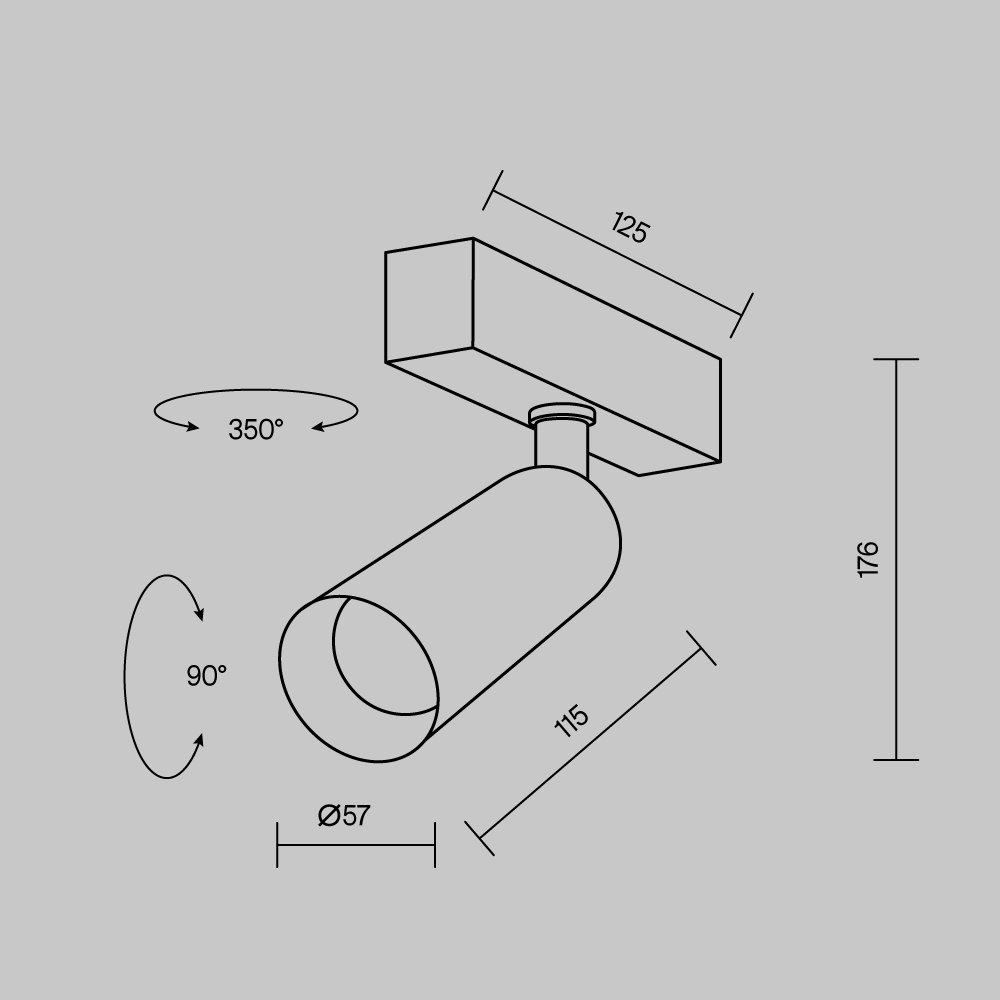 TR103-4-12WTW-M-B Трековый светильник Focus LED Maytoni TR103-4-12WTW-M-B
