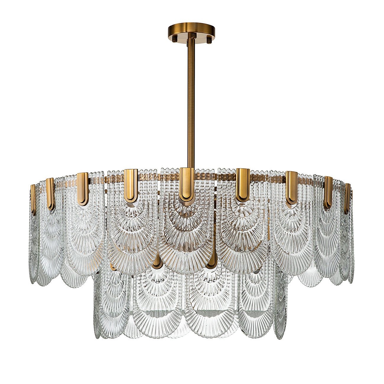 V000025 Люстра на штанге Indigo Salice 12022/B/9R Brass V000025