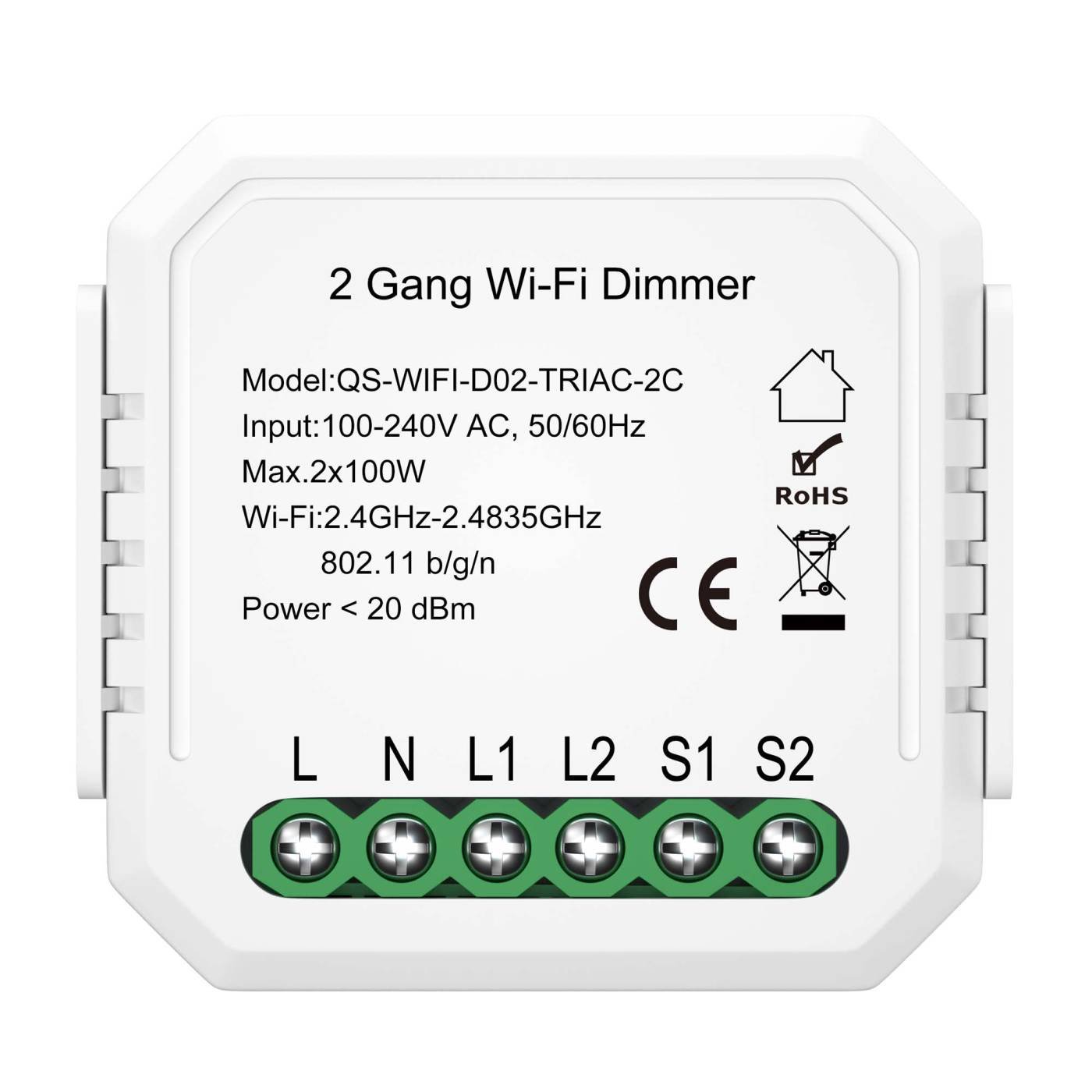 ST9000.500.02CDIM WIFI диммируемое реле 2 канала ST Luce Around ST9000.500.02CDIM