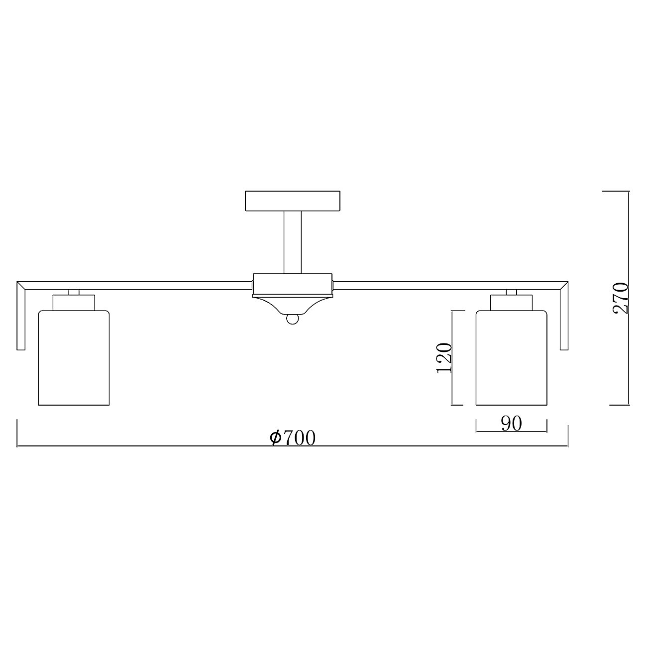 1142/7P Silver Потолочная люстра Escada Style 1142/7P Silver