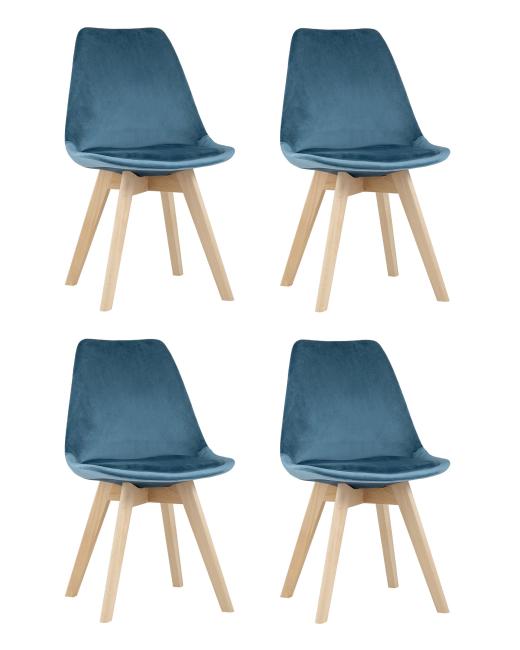 Y863 velvet dark blue X4 Комплект стульев Stool Group Frankfurt Y863 velvet dark blue X4