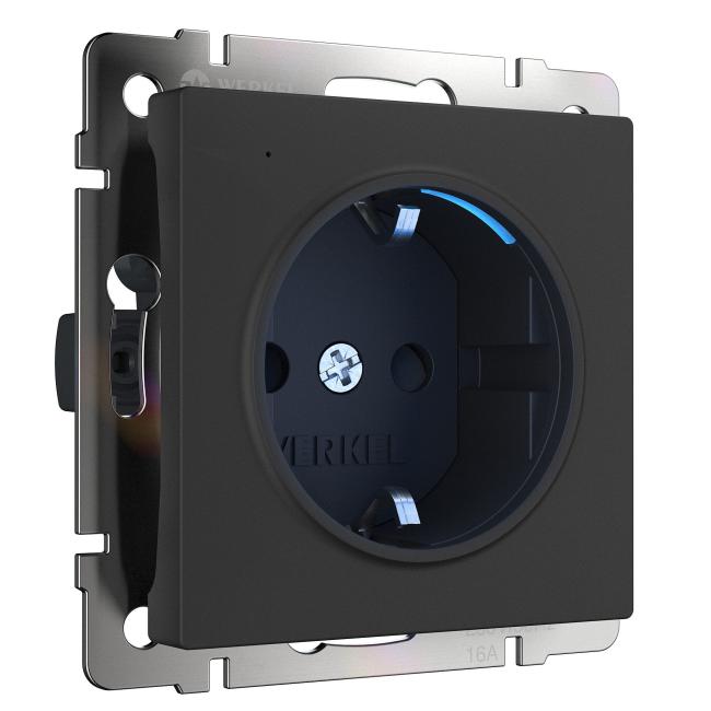 W1171408/ Розетка с подсветкой (черный) Розетка Werkel W1171408/ Розетка с подсветкой (черный)