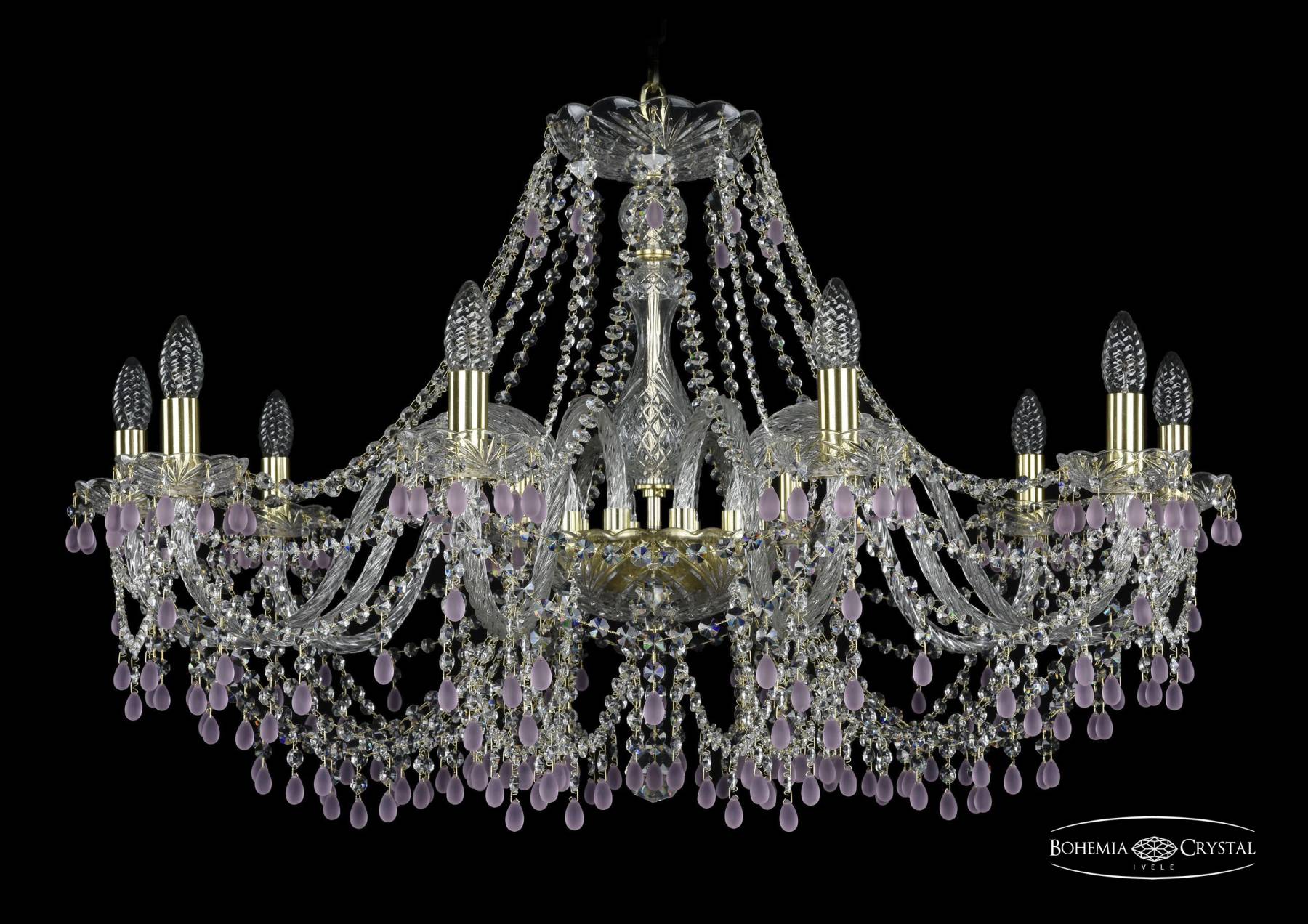 1410/10/360 G V7010 Подвесная хрустальная люстра 1410 Bohemia 1410/10/360 G V7010