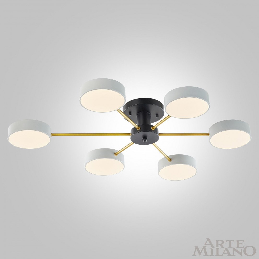 Потолочная люстра Arte Milano Ferrara 252006/6 Bk/Wh