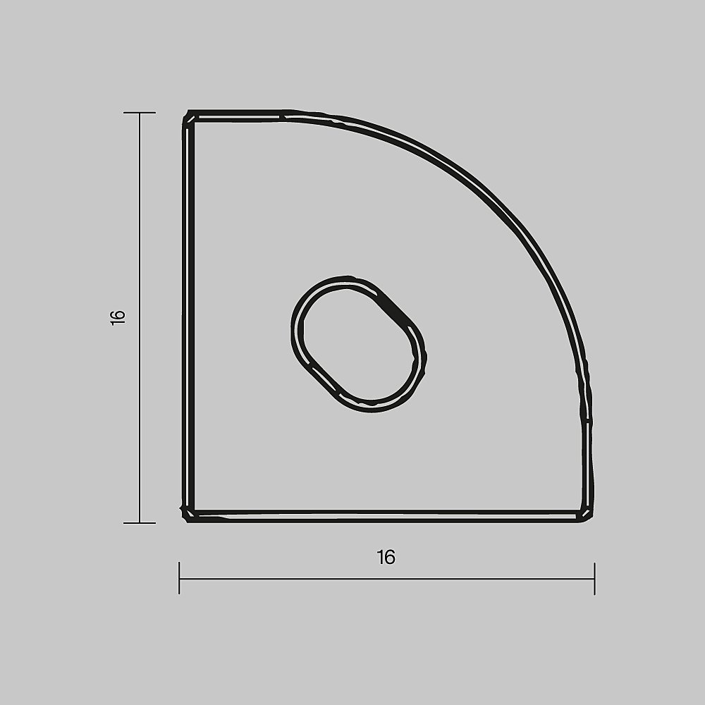 642029 Комплект заглушек (для профиля 16х16) 2 шт., Maytoni Накладной профиль 642029