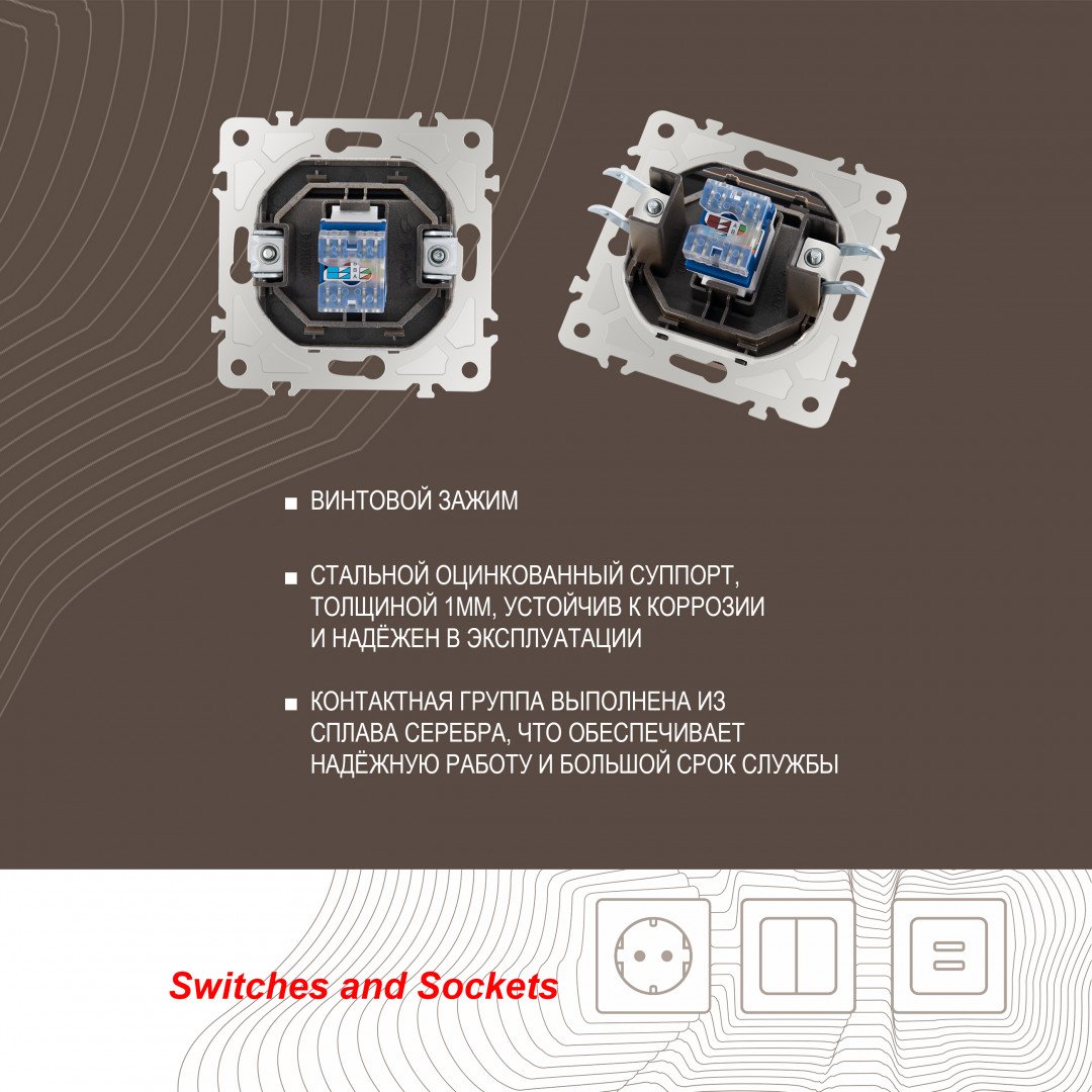 203.45-1.shampan Розетка Arte Milano Am-203 203.45-1.shampan