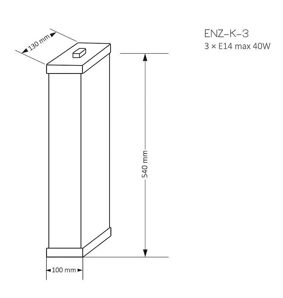 Настенное бра Kutek Enzo ENZ-K-3(P)